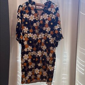 Buddy Love Navy and Tan Dress